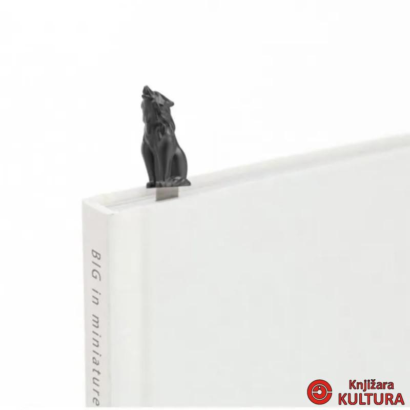 OBILJEŽIVAČ STRANICA 3D METALNI - Wolf   - Matt bullet finish 