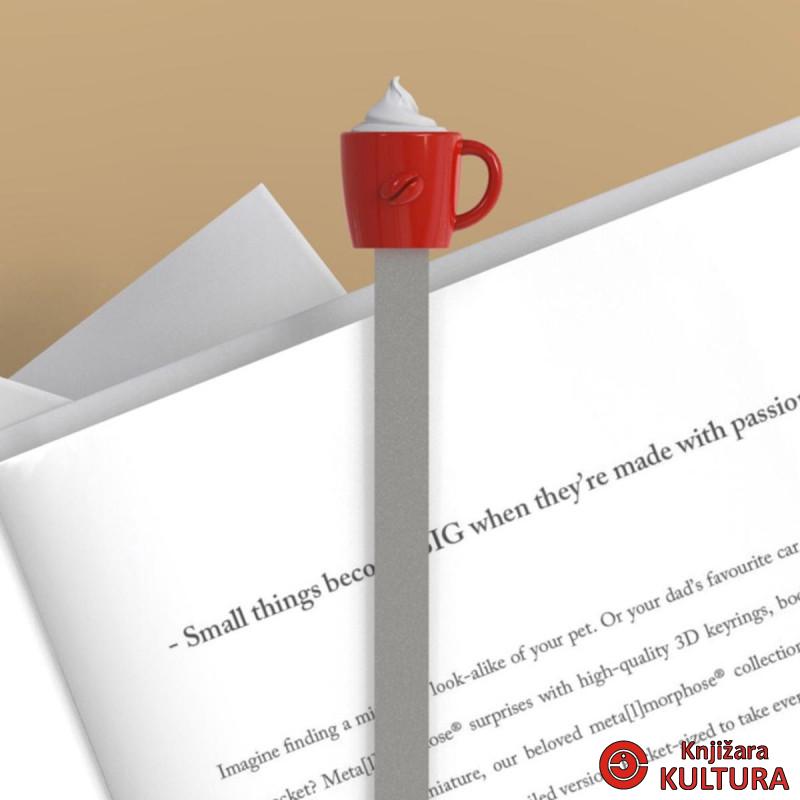 OBILJEŽIVAČ STRANICA 3D METALNI - Chocolate Cup or cappucino cup 