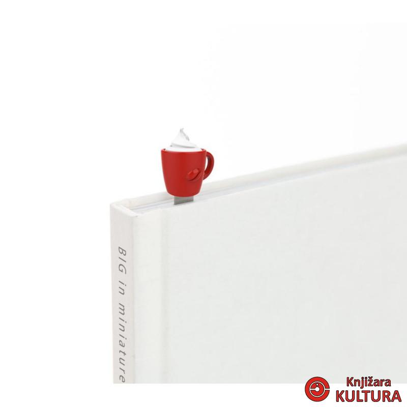 OBILJEŽIVAČ STRANICA 3D METALNI - Chocolate Cup or cappucino cup 