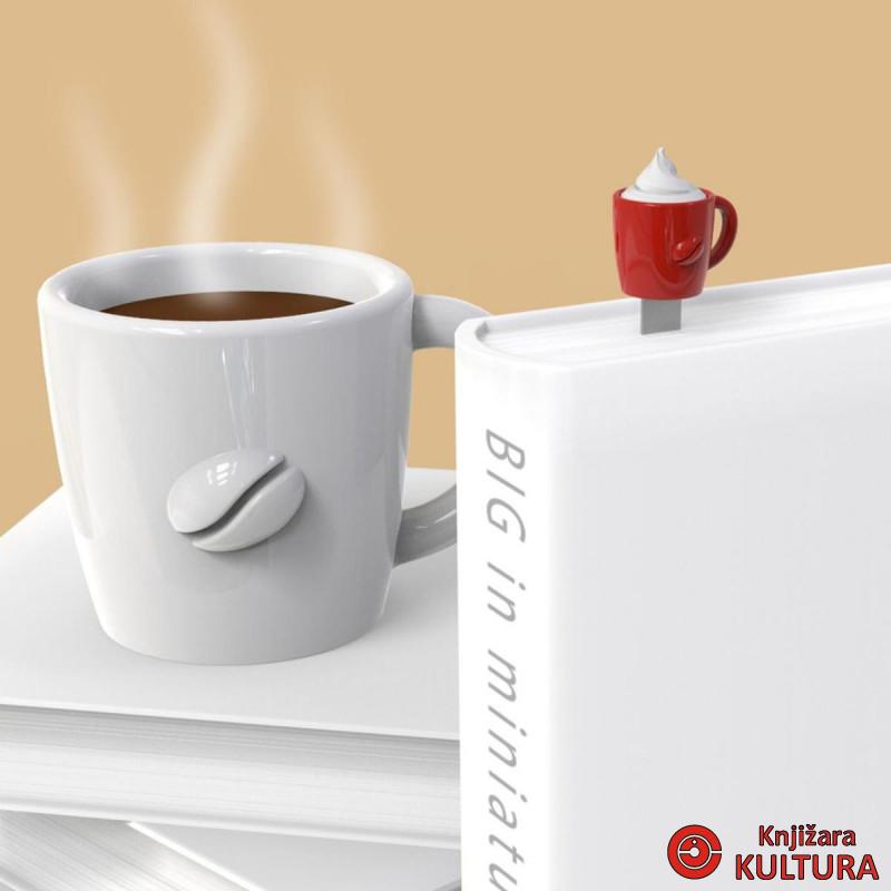 OBILJEŽIVAČ STRANICA 3D METALNI - Chocolate Cup or cappucino cup 