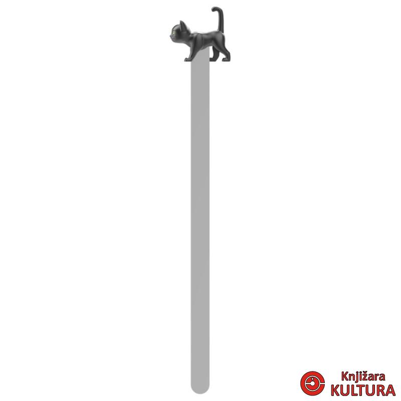 OBILJEŽIVAČ STRANICA 3D METALNI - Black Cat  -  - Glow-in-the-dark eyes 