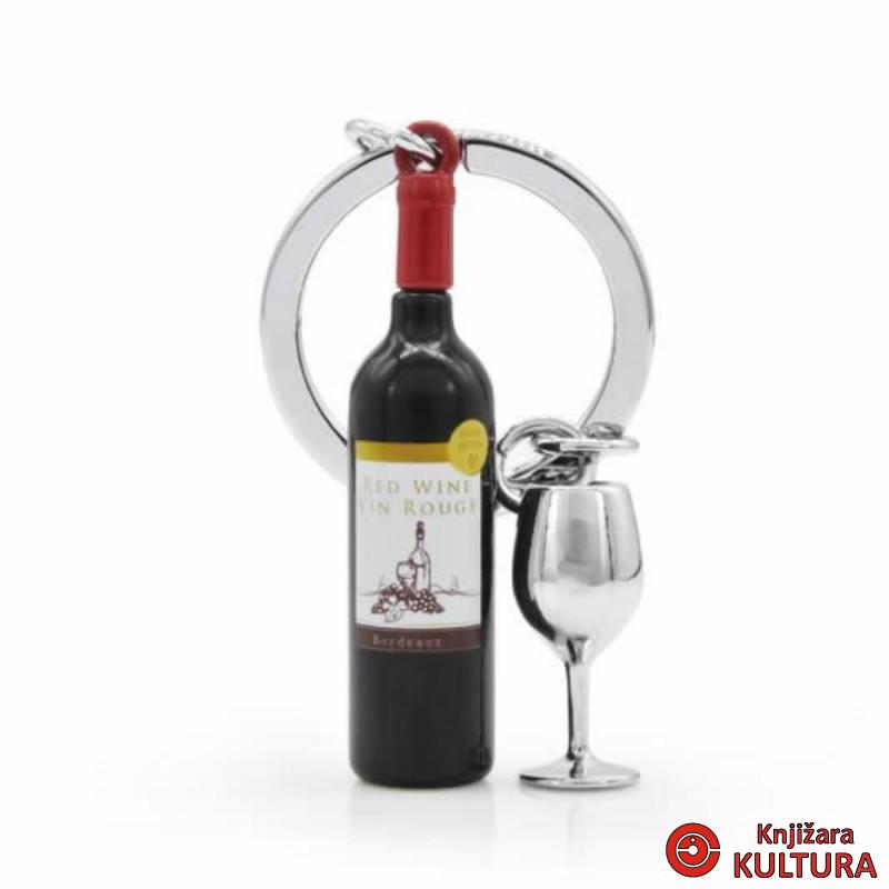 PRIVJESAK ZA KLJUČEVE METAL-PARTY FOODIE- wine bottle 