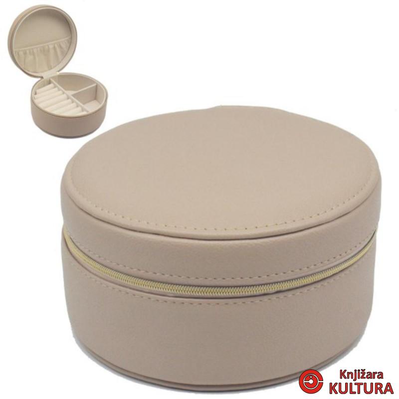 KUTIJA ZA NAKIT OKRUGLA BEŽ LP60584 