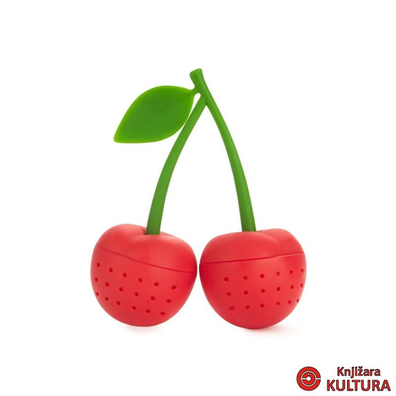 DVOSTRUKI INFUZER ZA ČAJ CHERRY RED SILIKON 