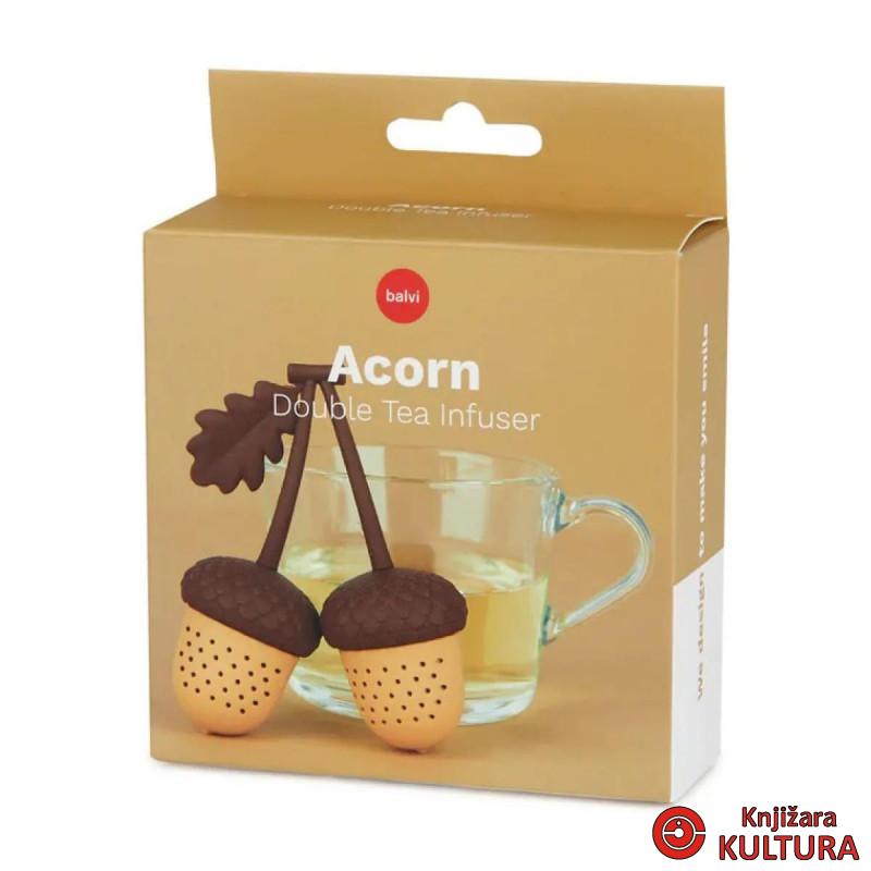 INFUZER ZA ČAJ ACORN BROWN DOUBLE SILIKON 