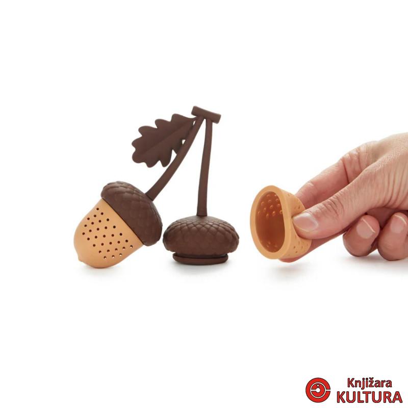 INFUZER ZA ČAJ ACORN BROWN DOUBLE SILIKON 