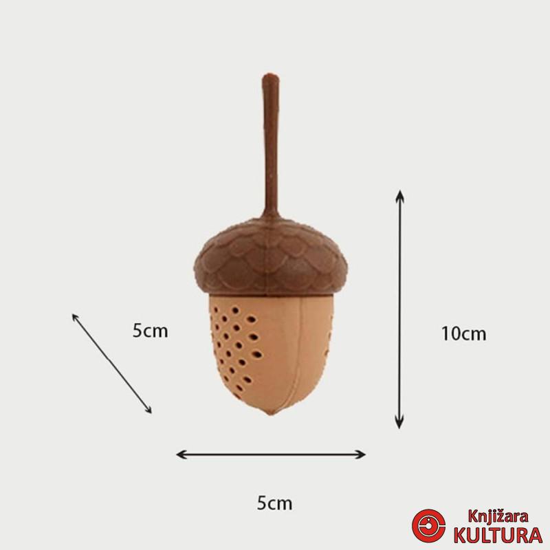 INFUZER ZA ČAJ ACORN BROWN DOUBLE SILIKON 