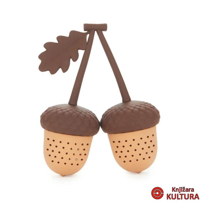 INFUZER ZA ČAJ ACORN BROWN DOUBLE SILIKON 