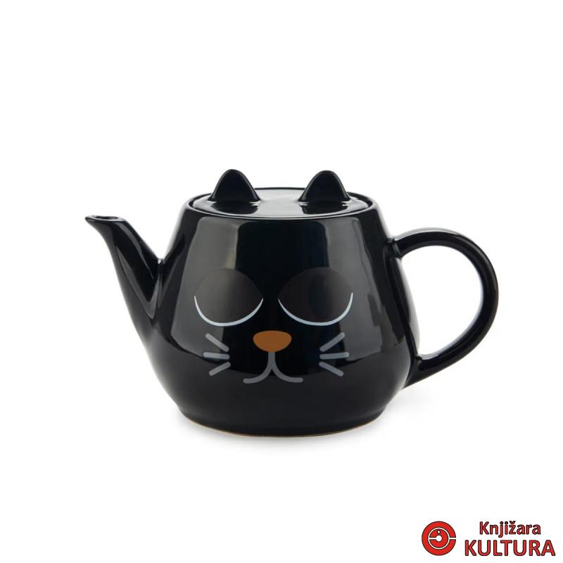 ČAJNIK WAKE CAT BLACK KERAMIKA 