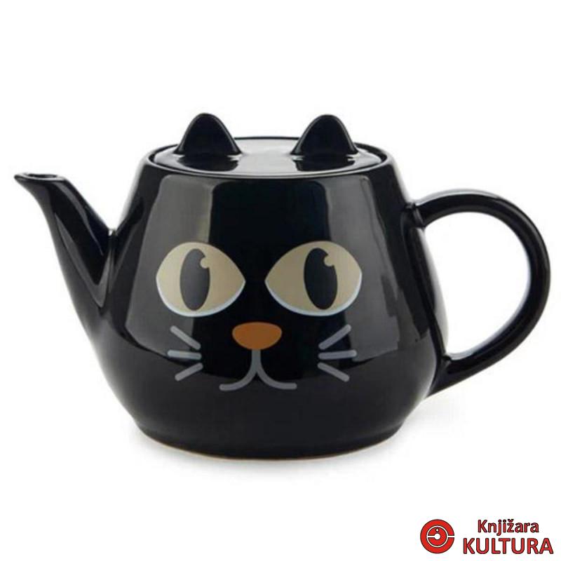 ČAJNIK WAKE CAT BLACK KERAMIKA 