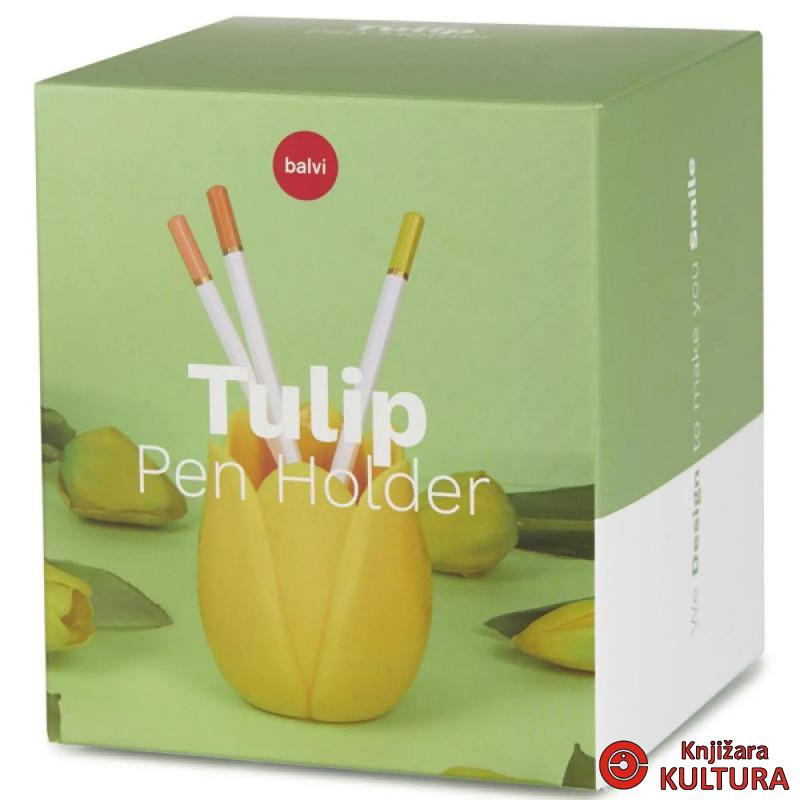 DRŽAČ ZA OLOVKE TULIP YELLOW 