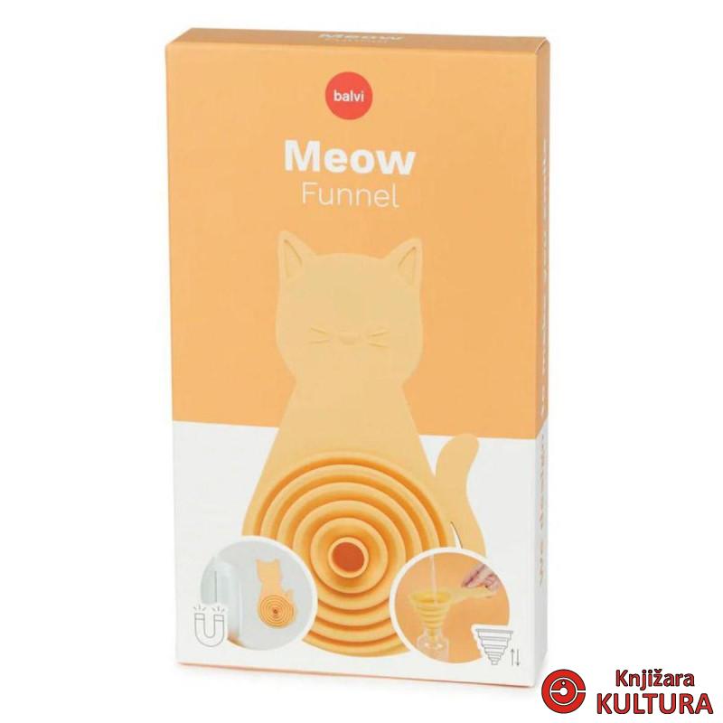 LIJEVAK MEOW ORANGE MAGNET SILIKON 