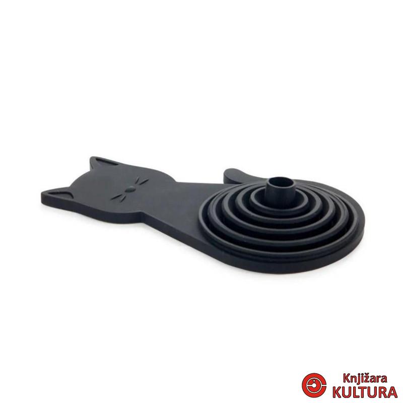LIJEVAK MEOW BLACK MAGNET SILIKON 