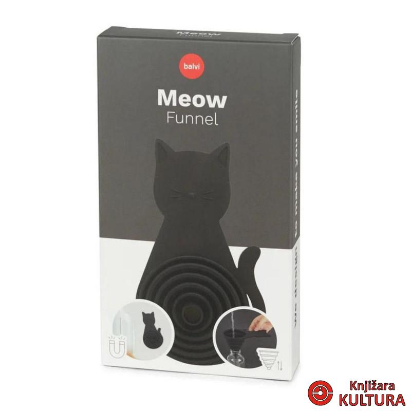LIJEVAK MEOW BLACK MAGNET SILIKON 
