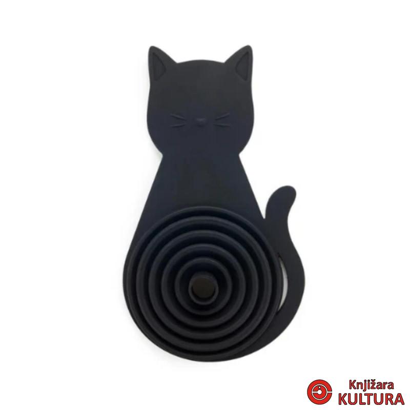 LIJEVAK MEOW BLACK MAGNET SILIKON 