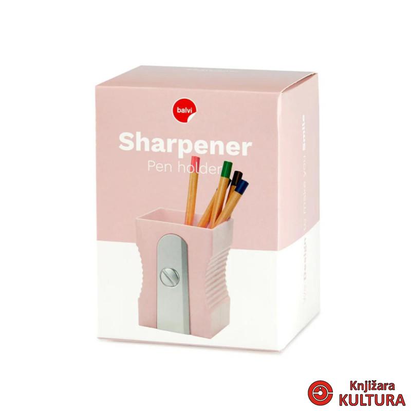 DRŽAČ ZA OLOVKE SHARPENER LIGHT PINK PLASTIKA 