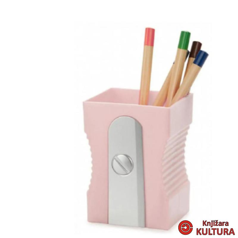 DRŽAČ ZA OLOVKE SHARPENER LIGHT PINK PLASTIKA 