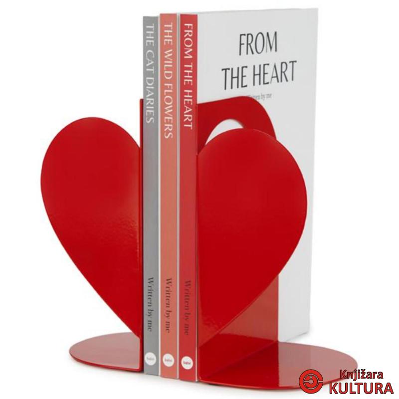 DRŽAČ ZA KNJIGE LOVE RED METAL 