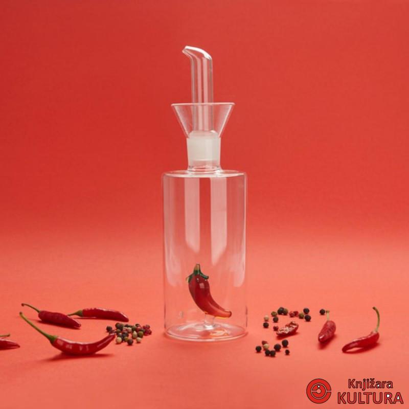 BOCA ZA ULJE/ZAČINE CHILLI 350 ML NO DRIP STAKLO 