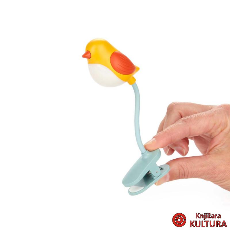 LAMPA ZA KNJIGU BIRDIE YELLOW PLASTIKA 
