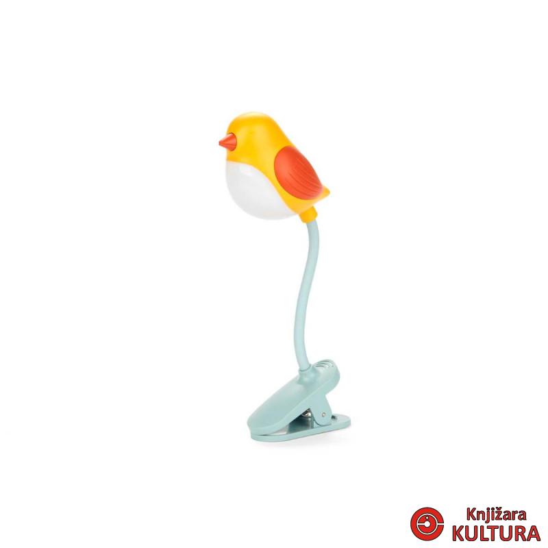 LAMPA ZA KNJIGU BIRDIE YELLOW PLASTIKA 