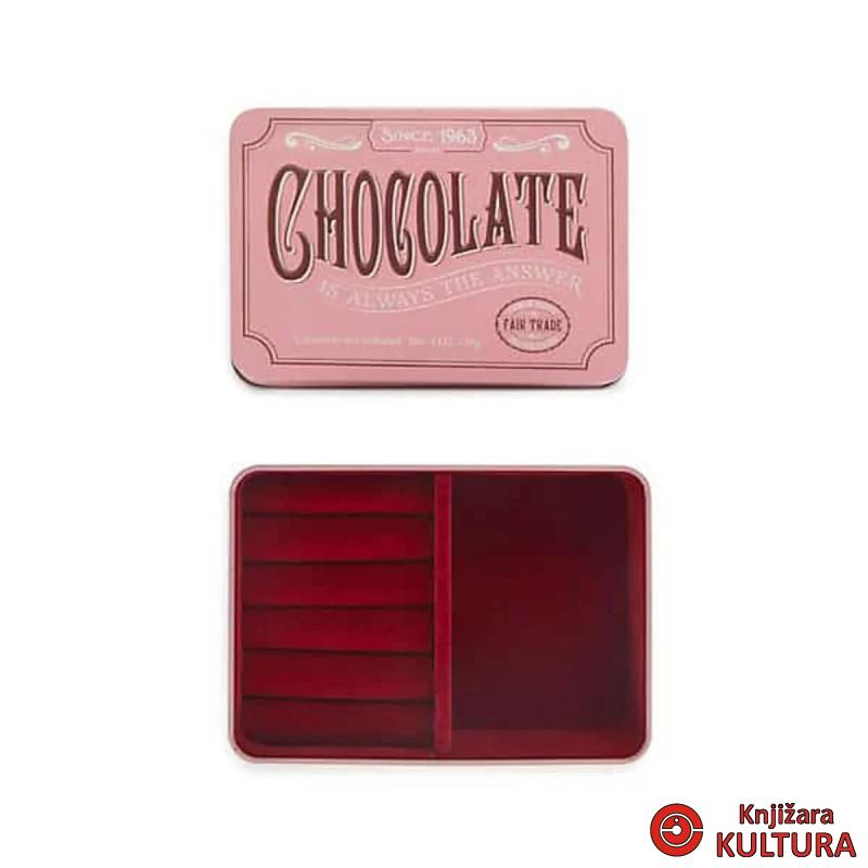 KUTIJA ZA NAKIT CHOCOLATE PINK METAL 