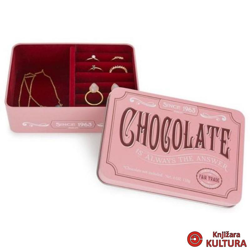 KUTIJA ZA NAKIT CHOCOLATE PINK METAL 