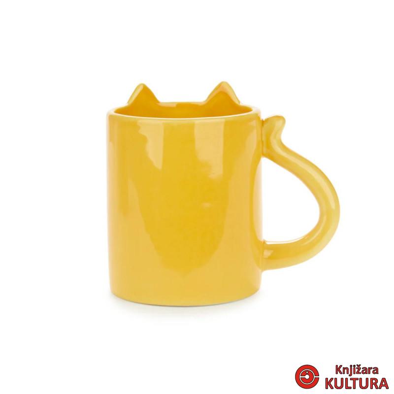ŠOLJA COOL CAT YELLOW 350 ML KERAMIKA 