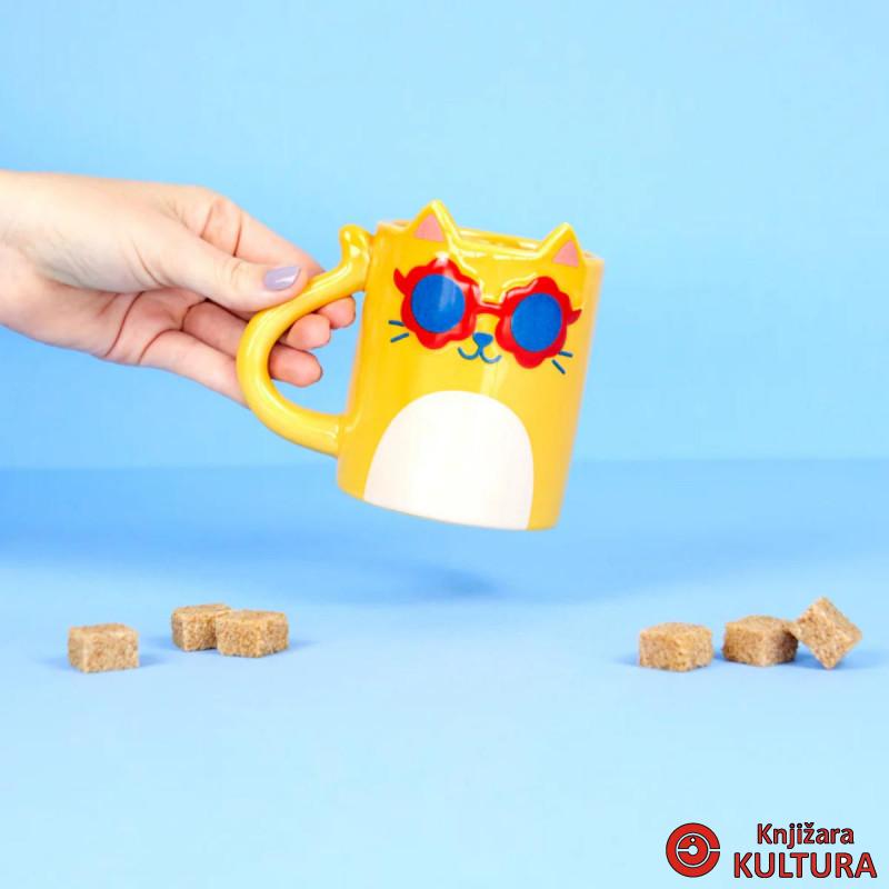 ŠOLJA COOL CAT YELLOW 350 ML KERAMIKA 