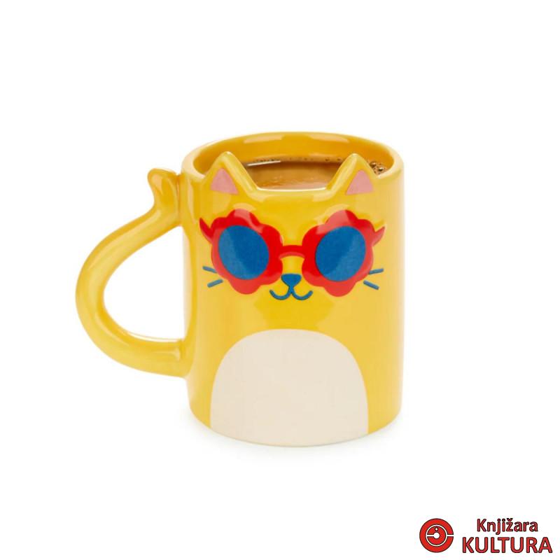 ŠOLJA COOL CAT YELLOW 350 ML KERAMIKA 