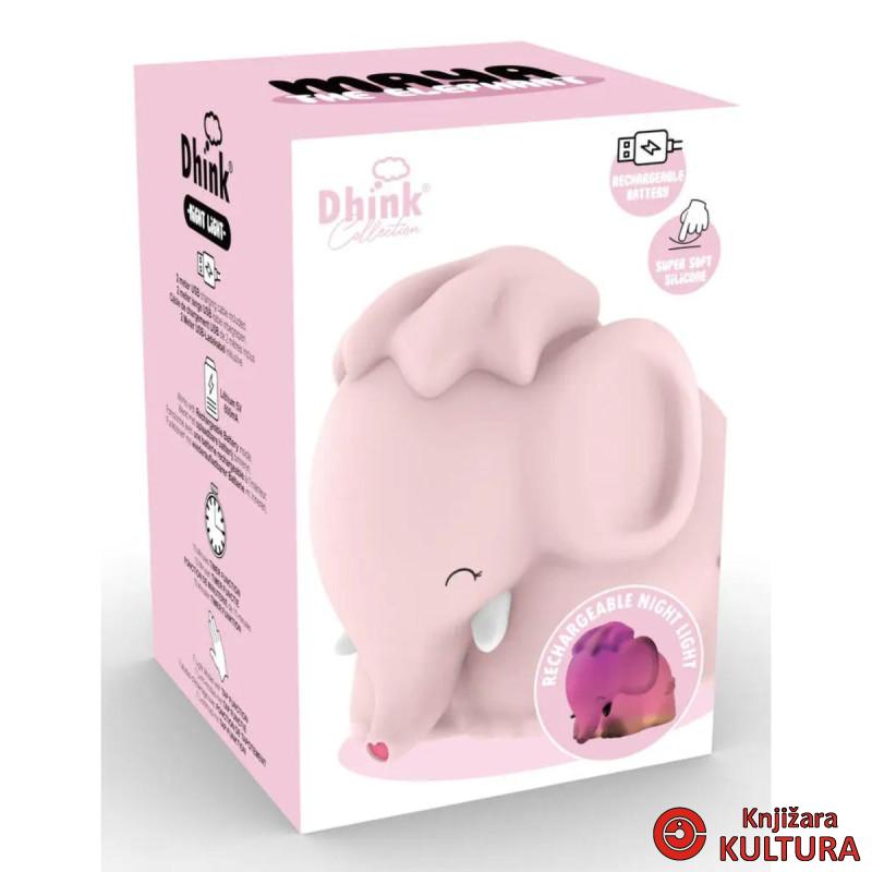 SILIKONSKA NOĆNA LAMPICA – PUNJIVA – DIZAJN SLONA 