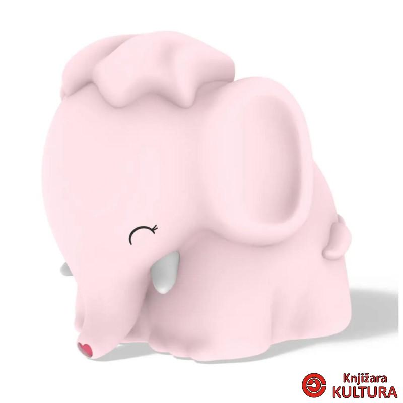 SILIKONSKA NOĆNA LAMPICA – PUNJIVA – DIZAJN SLONA 