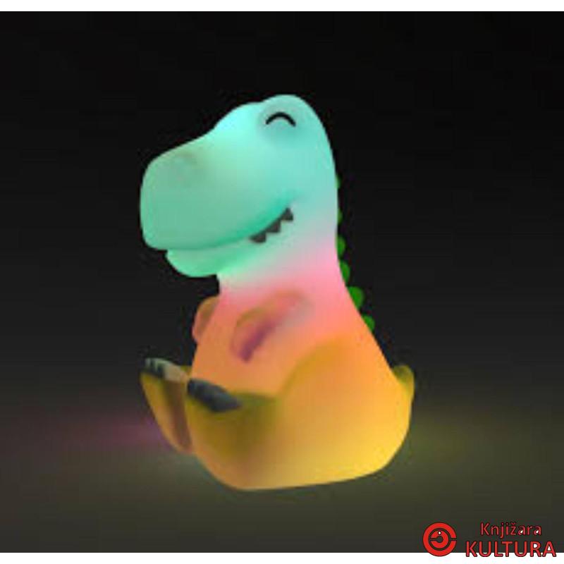 SILIKONSKA NOĆNA LAMPICA – PUNJIVA – DIZAJN DINOSAURA 