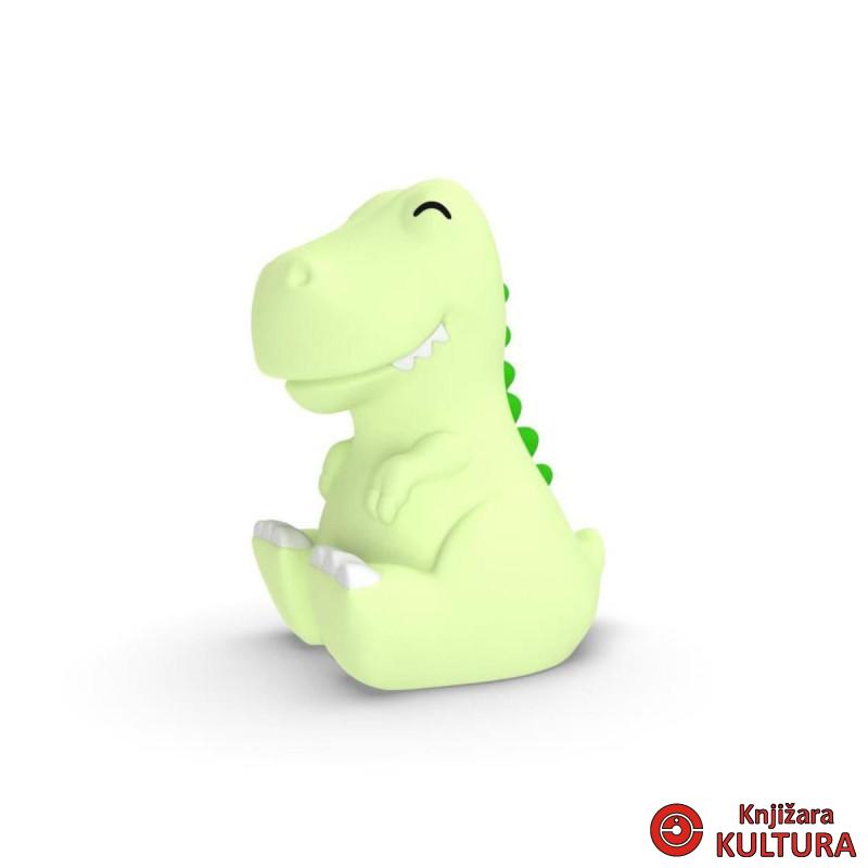 SILIKONSKA NOĆNA LAMPICA – PUNJIVA – DIZAJN DINOSAURA 