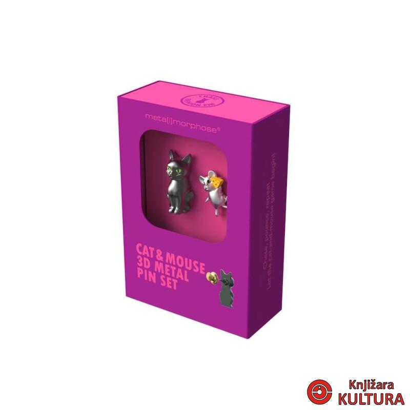 MODNI PIN – SET OD 2 PINA – MAČKA I MIŠ U POTJERI 