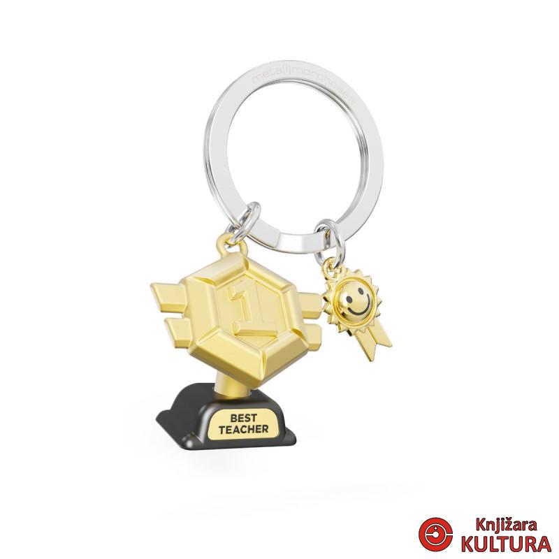 Privjesak za ključeve Number 1 Best Teacher Trophy 