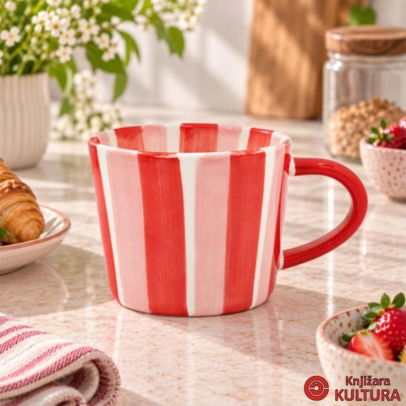 Šolja, crvena i roza Stripes  LP77756 