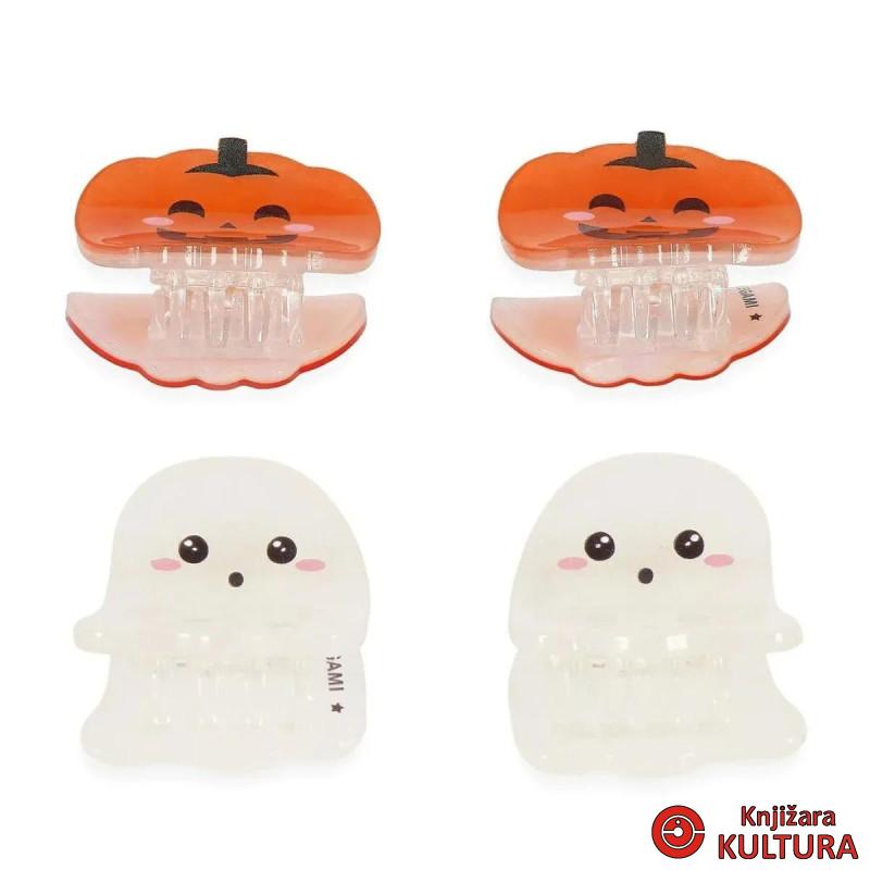 Set od 4 mini šnale za kosu - duh + bundeva HCL0005 