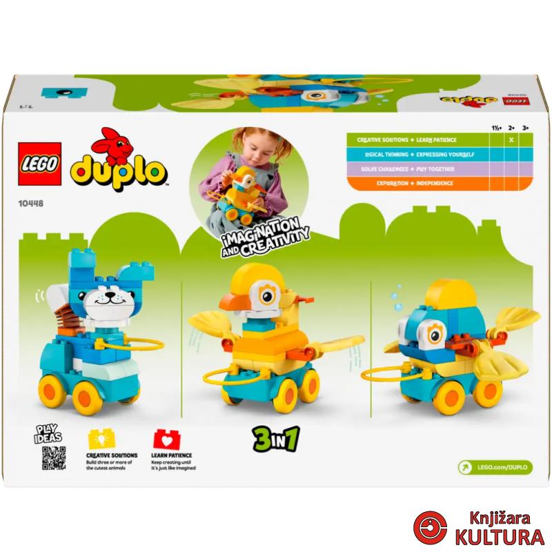 LEGO DUPLO TOWN ŽIVOTINJE NA TOČKOVIMA 3 u 1 2+ 