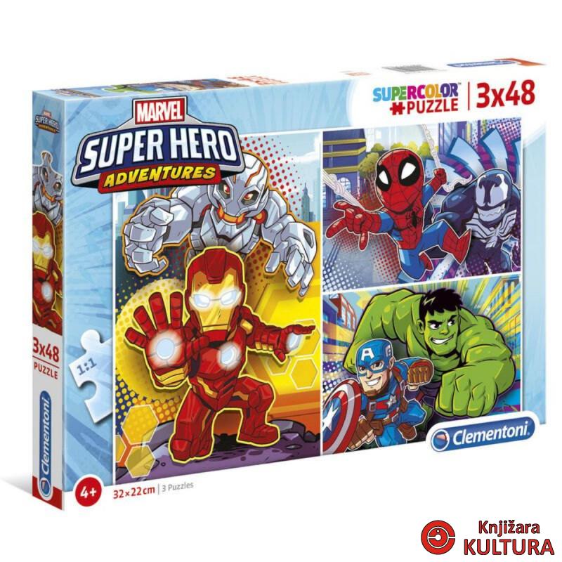 PUZZLE 3X48 SUPERHERO 
