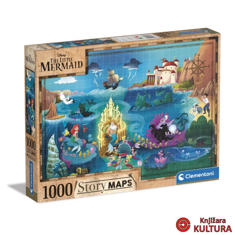 PUZZLE 1000 DISNEY MAPS LITTLE MERMAID 