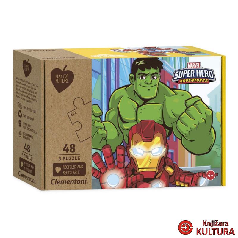 PUZZLE 3X48 MARVEL SUPERHERO 