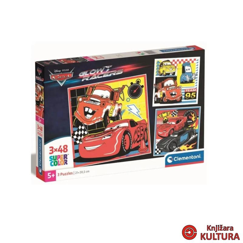 PUZZLE 3*48 SQUARE DISNEY CARS GLOW RACERS 
