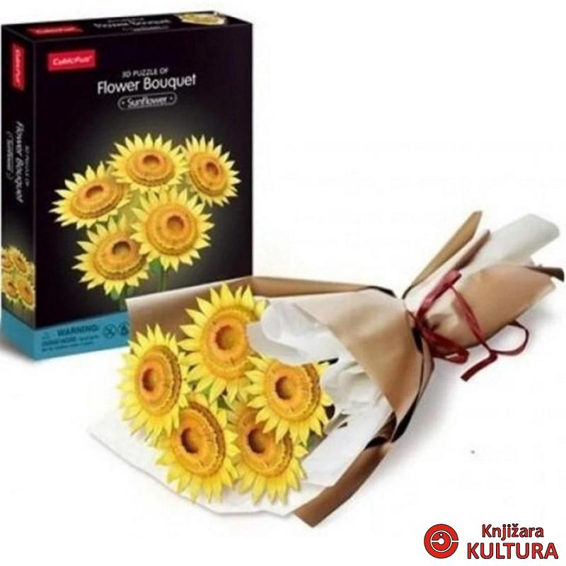PUZZLE CUBIC FUN FLOWER BOUQUET SUNFLOWER 