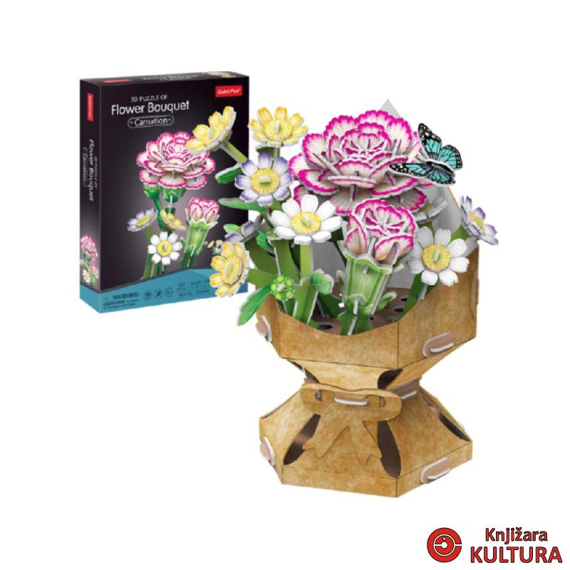 PUZZLE CUBIC FUN FLOWER BOUQUET CARNATION 