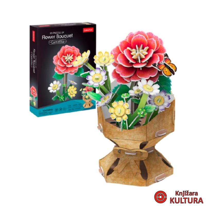 PUZZLE CUBIC FUN FLOWER BOUQUET CAMELLIA 