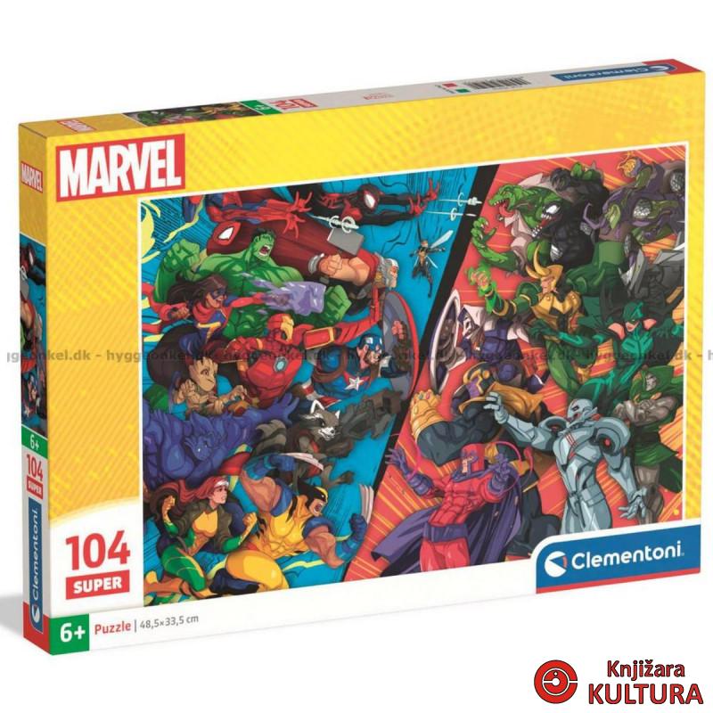 PUZZLE 104 SUPER MARVEL HEROES VS VILLAINS 