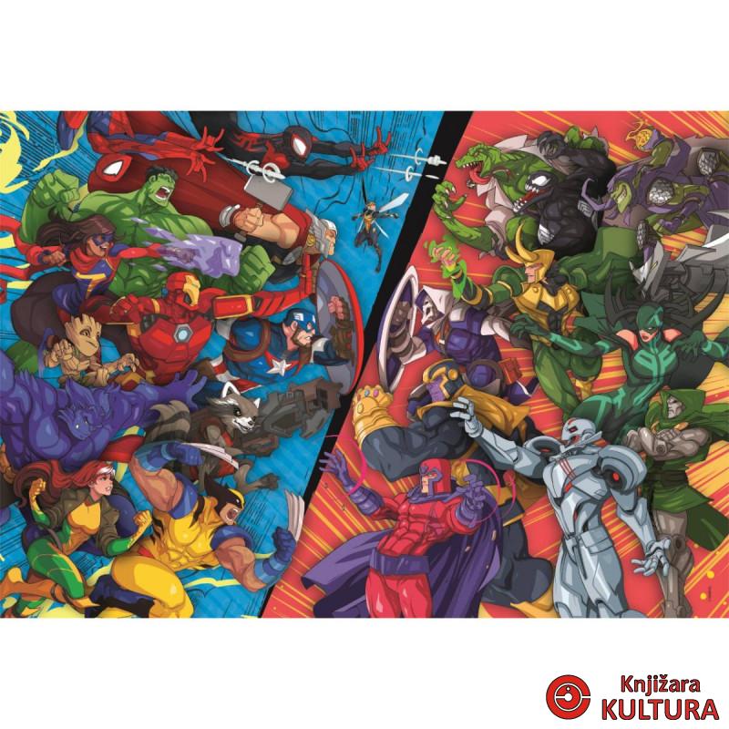 PUZZLE 104 MARVEL HEROES VS VILLAINS 