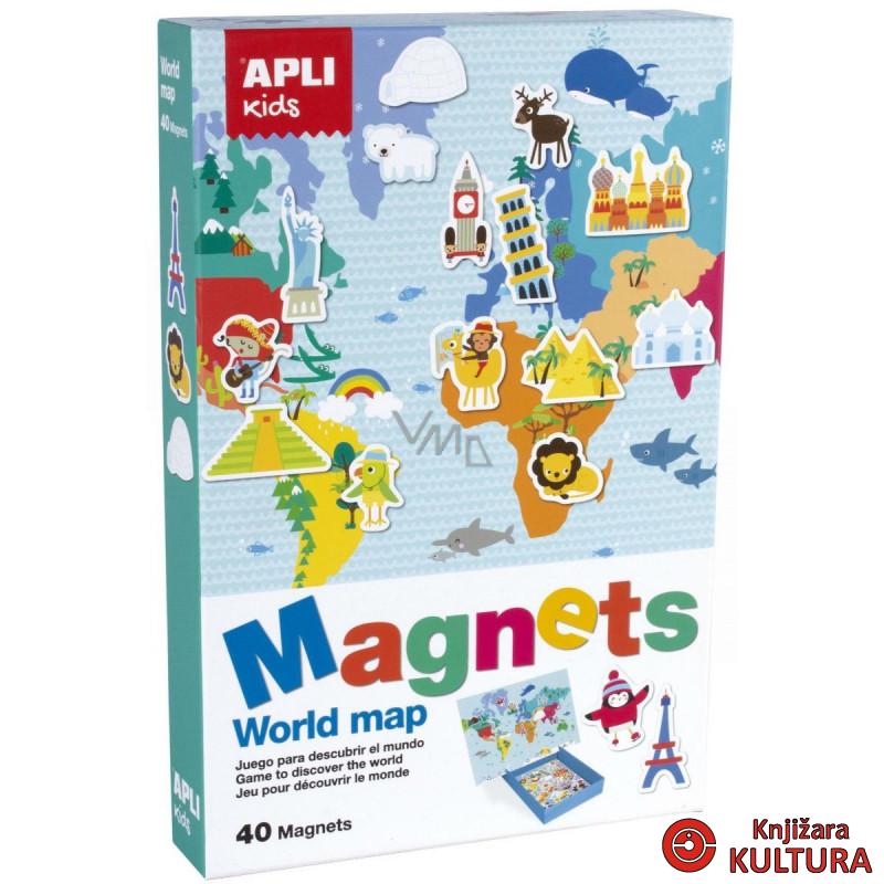 EDUKATIVNA IGRA MAGNETNA MAPA SVIJETA 