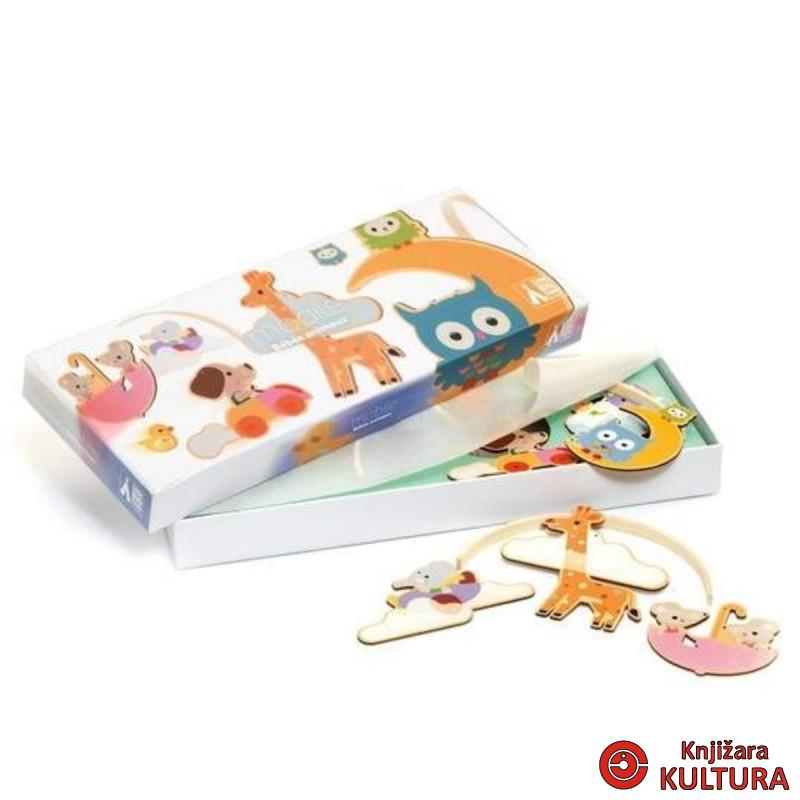 WOODEN MOBILE - Animals ' s baby DD04388 